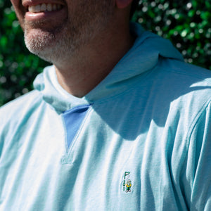 The Shotgun Start Gnome & B. Draddy Willie Hoodie - Ocean Heather