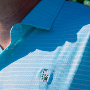 The Shotgun Start Gnome & Draddy Sport Cool T-Bone Polo - Surf