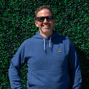 Fried Egg Golf MacKenzie Bunker & B. Draddy Andy Hoodie - Indigo Heather