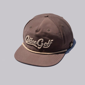 The Shotgun Start Coffee Golf & Richardson Rope Hat - Dark Mocha