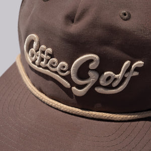 The Shotgun Start Coffee Golf & Richardson Rope Hat - Dark Mocha
