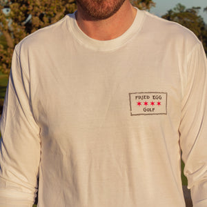 Fried Egg Golf Chicago Railroads Map Long Sleeve T-Shirt - White