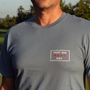 Fried Egg Golf Chicago Railroads Map T-Shirt - Slate