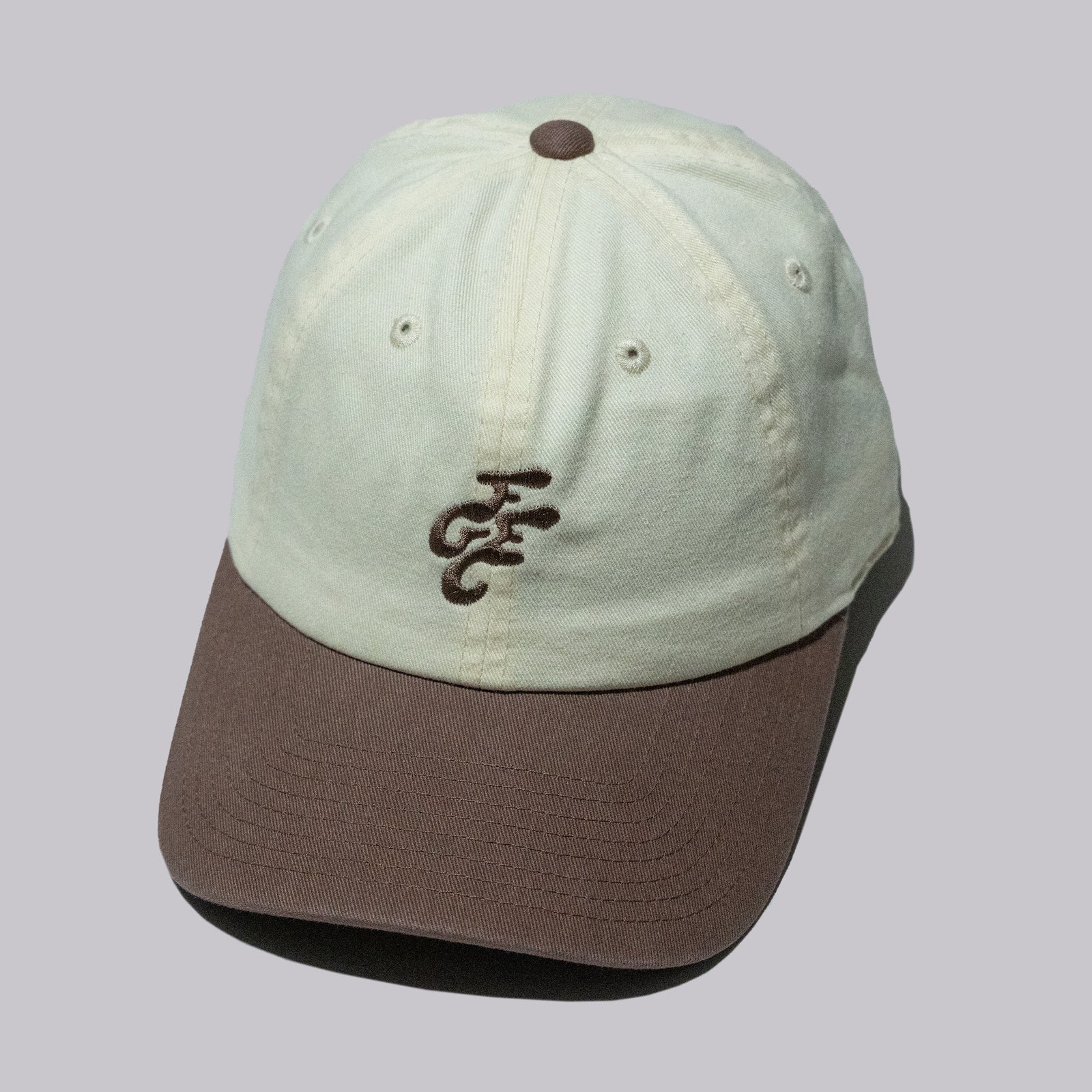 Fried Egg Golf Club & American Needle Two Tone Dad Hat - Ivory/Espresso