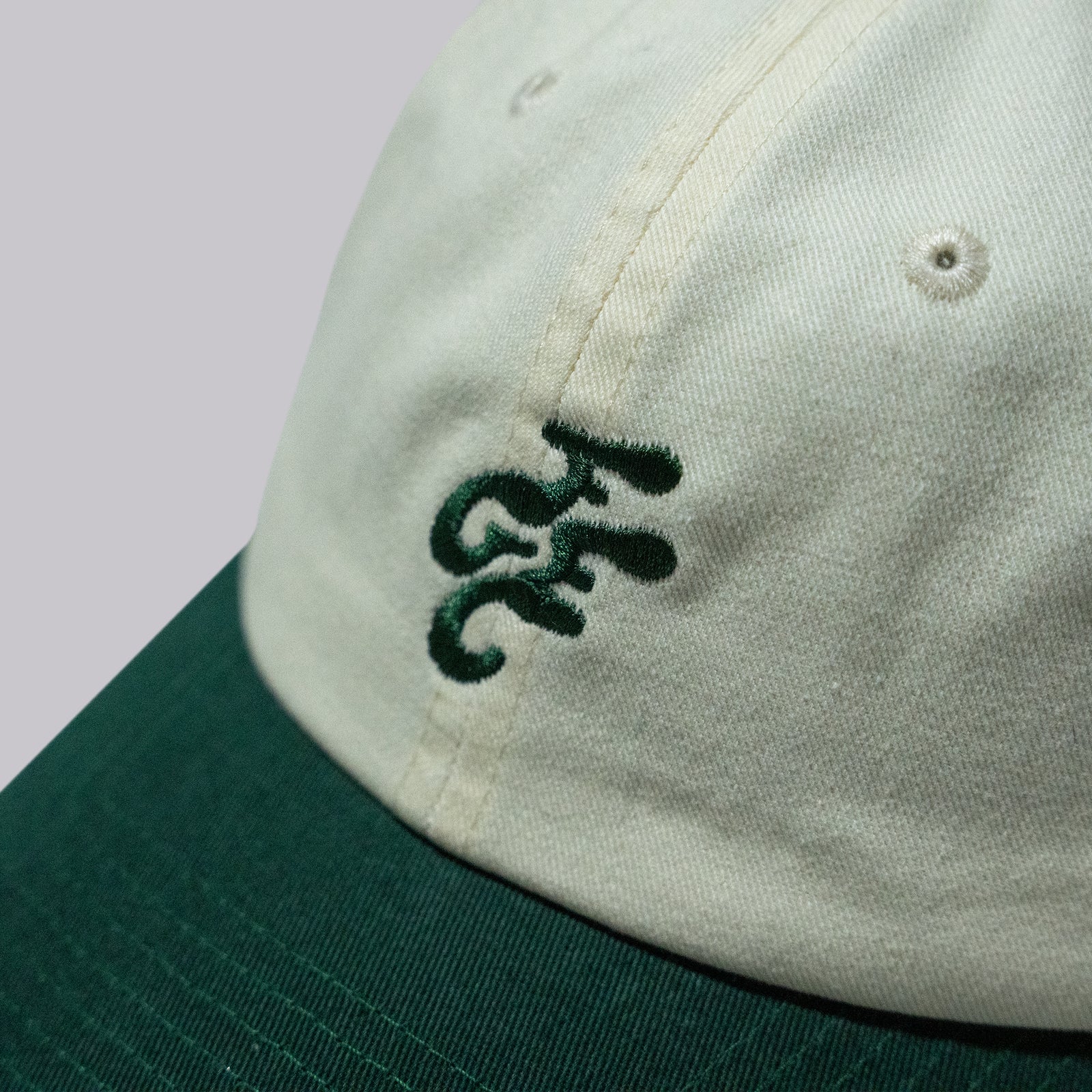 Fried Egg Golf Club & American Needle Two Tone Dad Hat - Ivory/Green