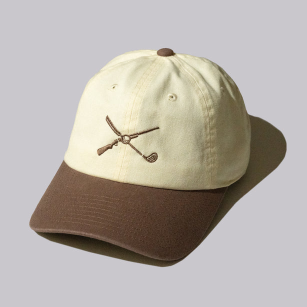 The Shotgun Start & American Needle Two Tone Dad Hat - Ivory/Espresso