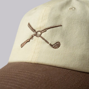 The Shotgun Start & American Needle Two Tone Dad Hat - Ivory/Espresso