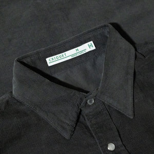 Fried Egg Golf & Criquet Corduroy Pearl Snap - Charcoal