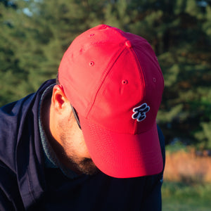 Fried Egg Golf & Imperial Patch Performance Dad Hat - Nantucket Red