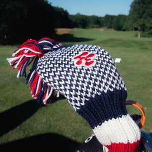 Fried Egg Golf Red, White, & Blue Knit Headcover - Driver