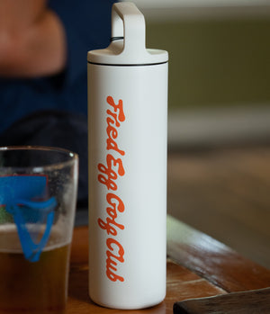 Fried Egg Golf Club Water Bottle - White