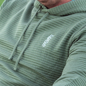 The Shotgun Start & Criquet Quilted Hoodie - Olive
