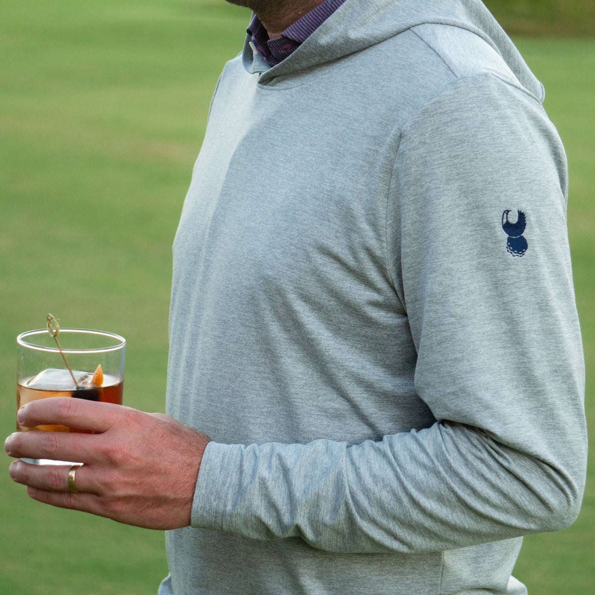 Fried Egg Golf Club and Holderness & Bourne Stowe Hoodie - Heathered Gray