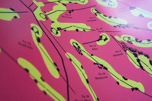 Shinnecock Hills Routing Map Poster