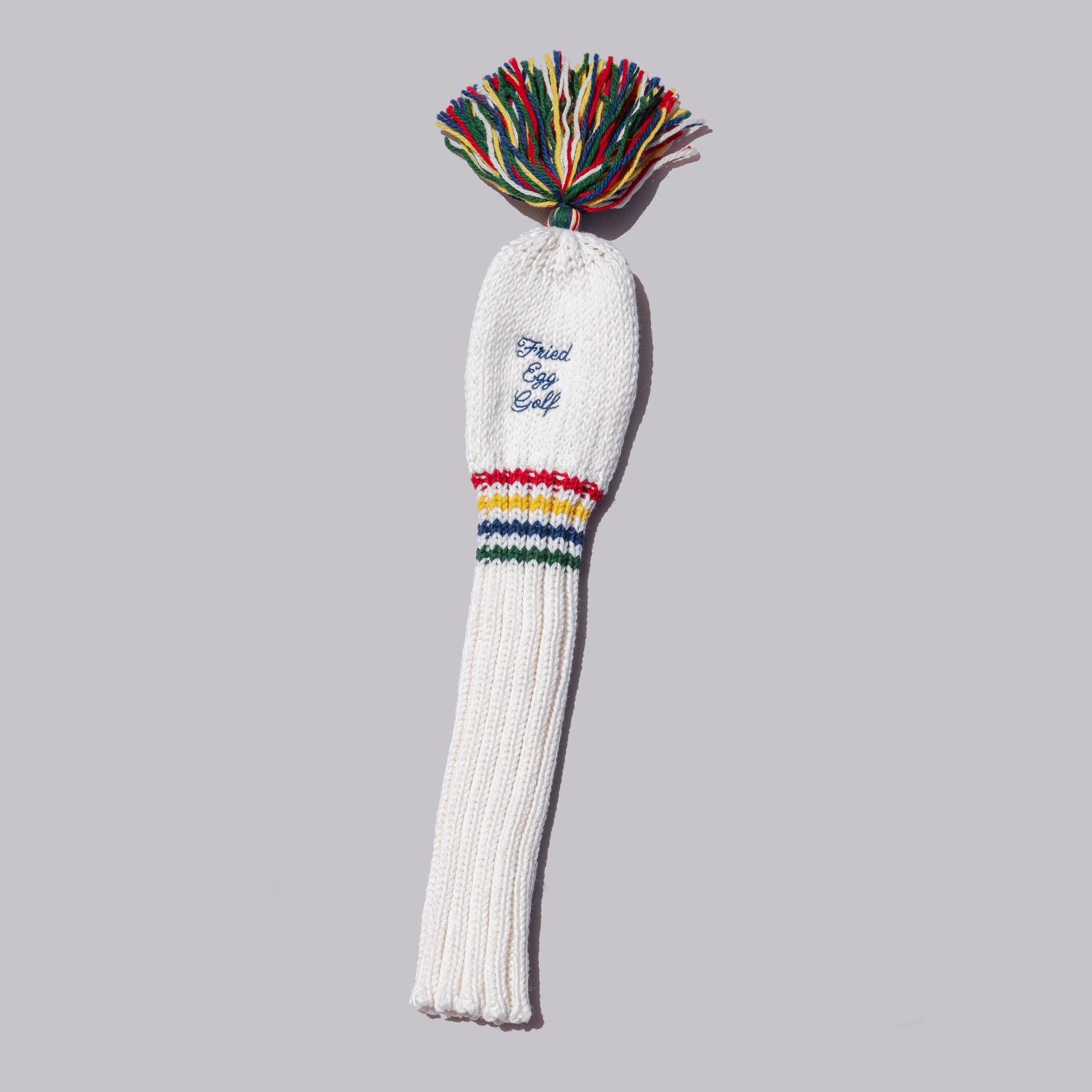 Fried Egg Golf White Knit Headcover - Driver