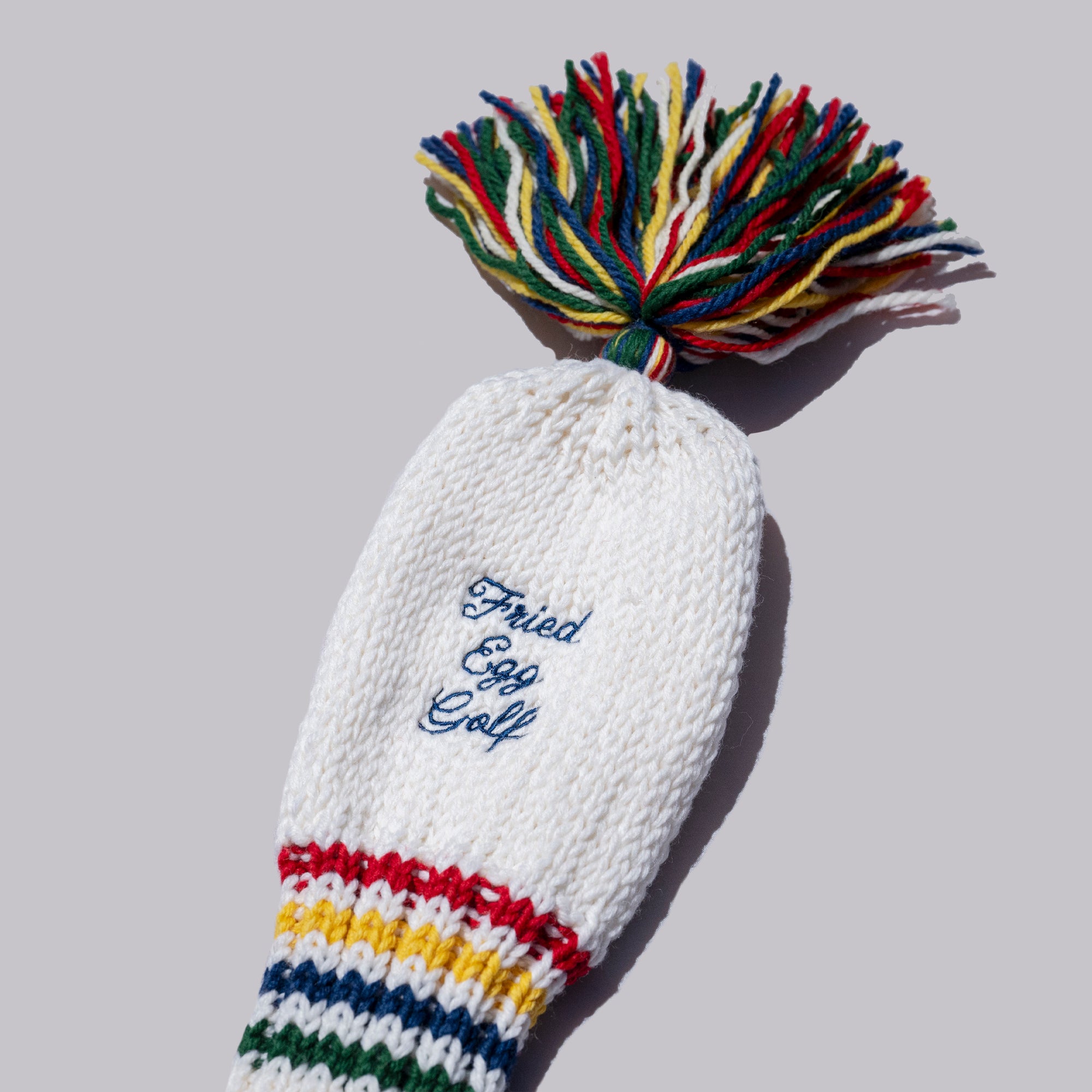 Fried Egg Golf White Knit Headcover - Driver