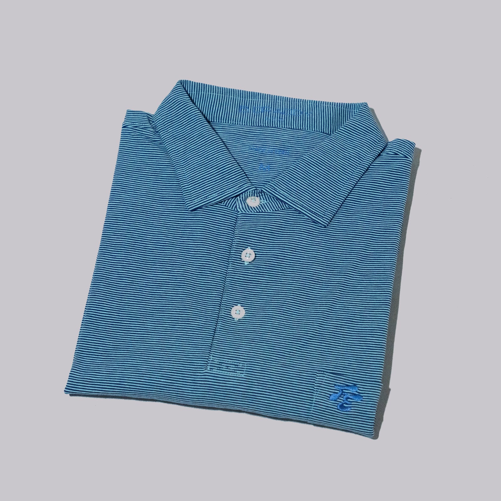 Fried Egg Golf & B. Draddy Vin Pocket Polo - Ocean