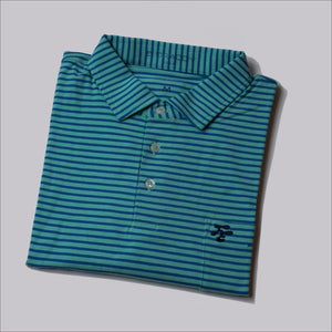 Fried Egg Golf & B. Draddy Tommy Polo - Seaglass/Indigo