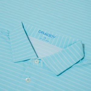 The Shotgun Start Gnome & Draddy Sport Cool T-Bone Polo - Surf