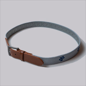 Fried Egg Golf Embroidered Belt - Fog
