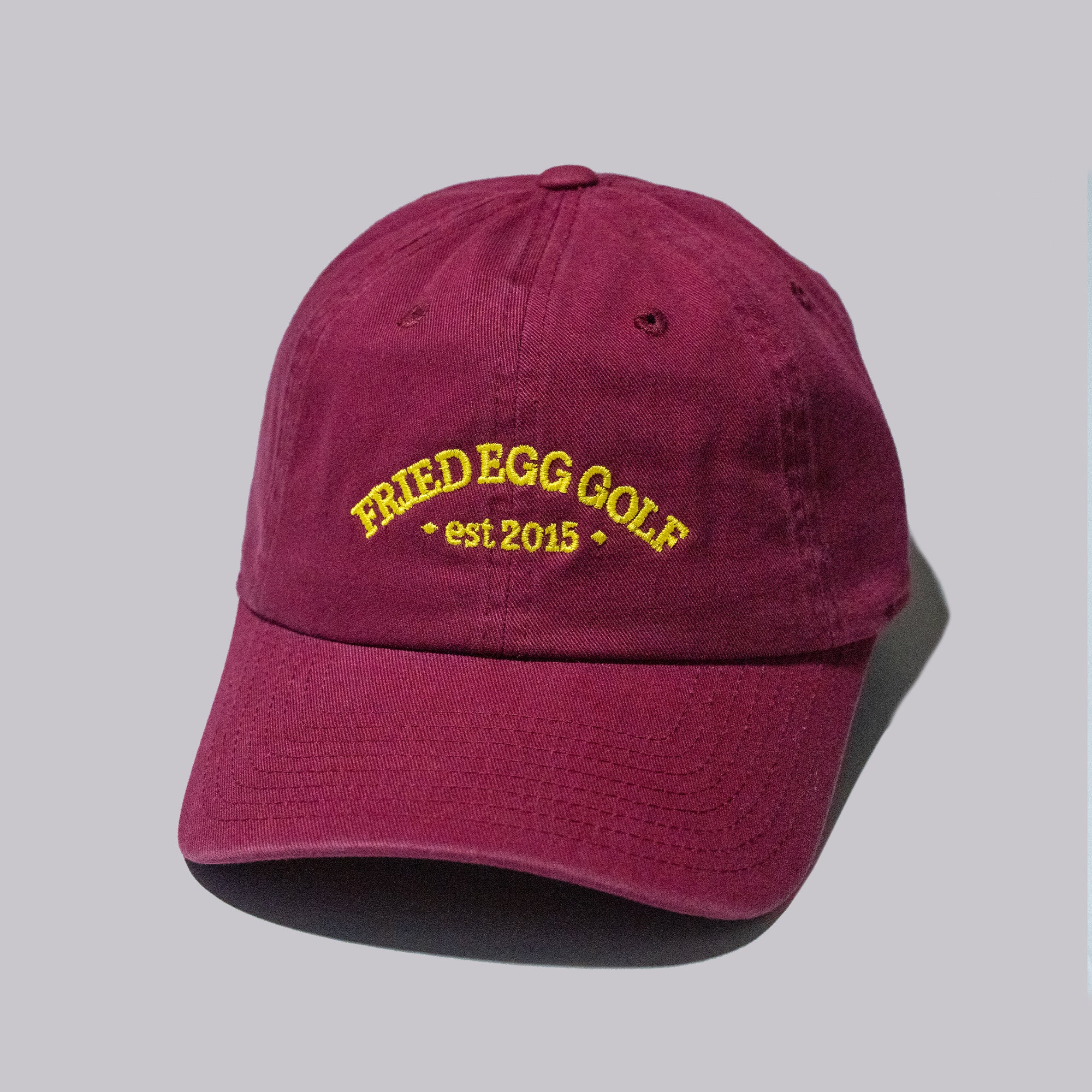 Fried Egg Golf & American Needle 10th Anniversary Dad Hat - Burgundy