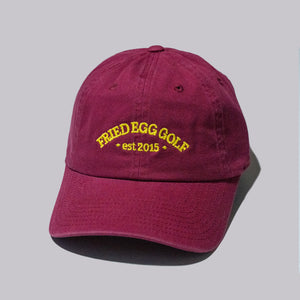 Fried Egg Golf & American Needle 10th Anniversary Dad Hat - Burgundy