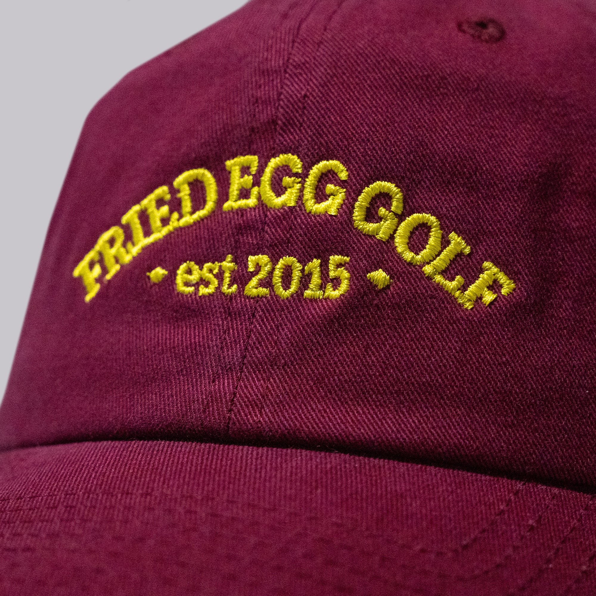 Fried Egg Golf & American Needle 10th Anniversary Dad Hat - Burgundy