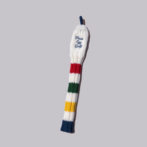 Fried Egg Golf White Knit Headcover - Hybrid