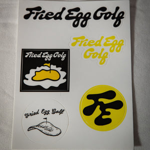 Fried Egg Golf Sticker Sheet