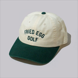 Fried Egg Golf & American Needle Two Tone Dad Hat - Ivory/Dark Green
