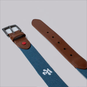 Fried Egg Golf Embroidered Belt - Breaker Blue