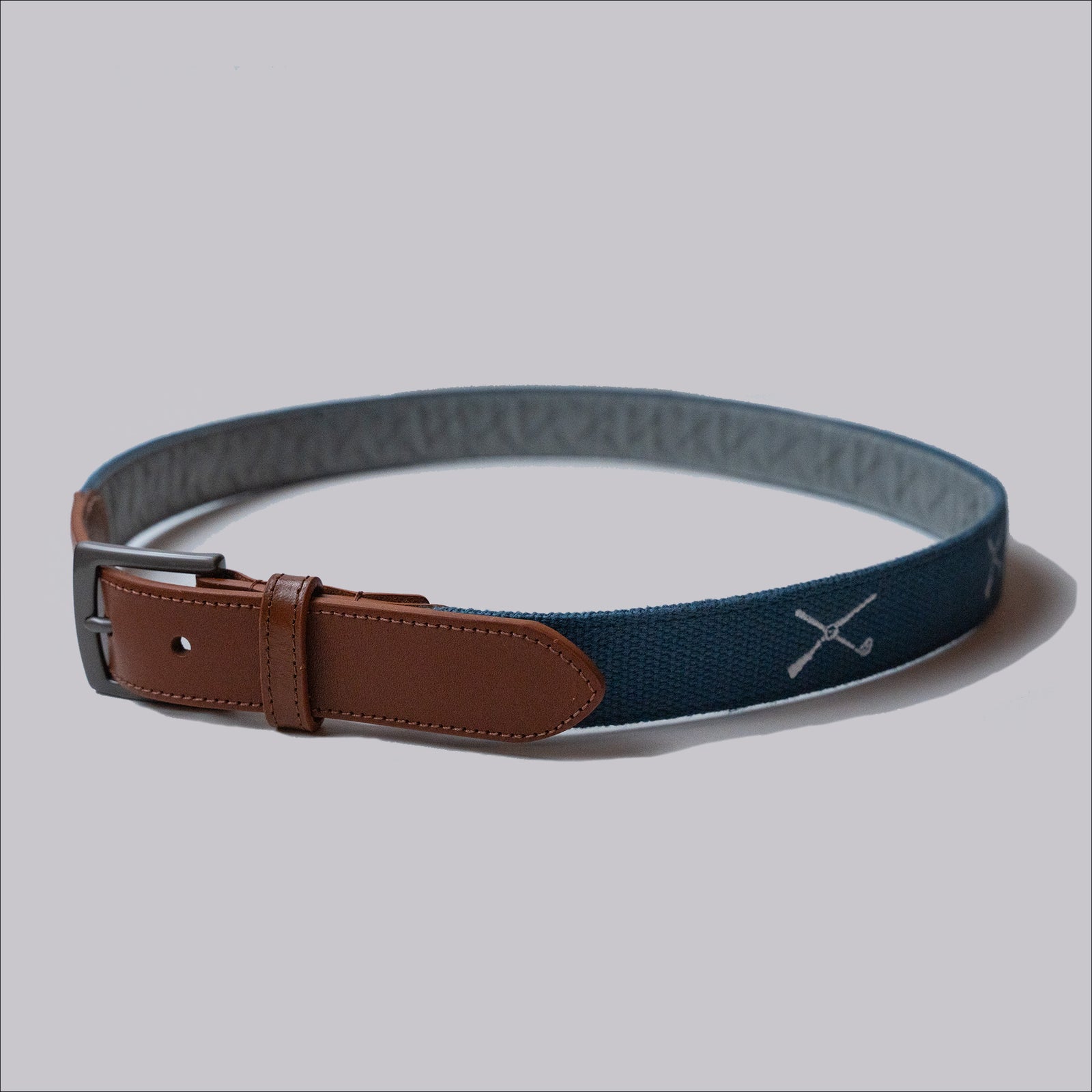 The Shotgun Start Embroidered Belt - Breaker Blue