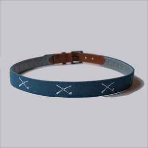 The Shotgun Start Embroidered Belt - Breaker Blue