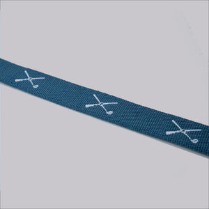 The Shotgun Start Embroidered Belt - Breaker Blue
