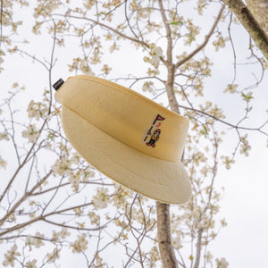 The Shotgun Start Gnome & Imperial Terry Cloth Tour Visor - Pale Yellow