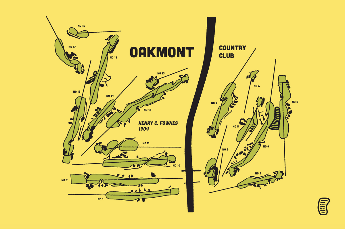 Oakmont Routing Map Poster
