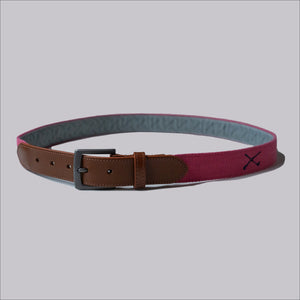 The Shotgun Start Embroidered Belt - Nantucket Red