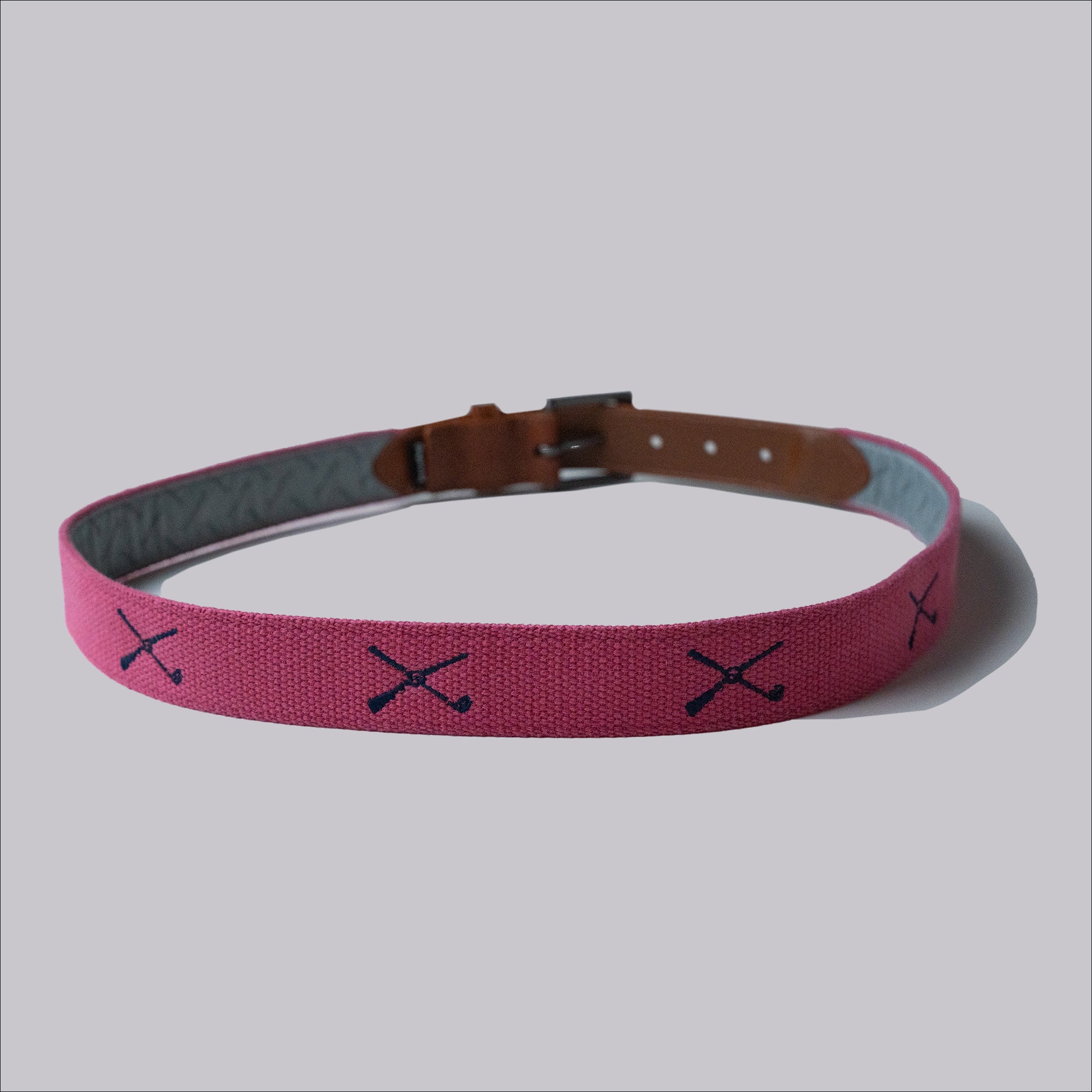 The Shotgun Start Embroidered Belt - Nantucket Red