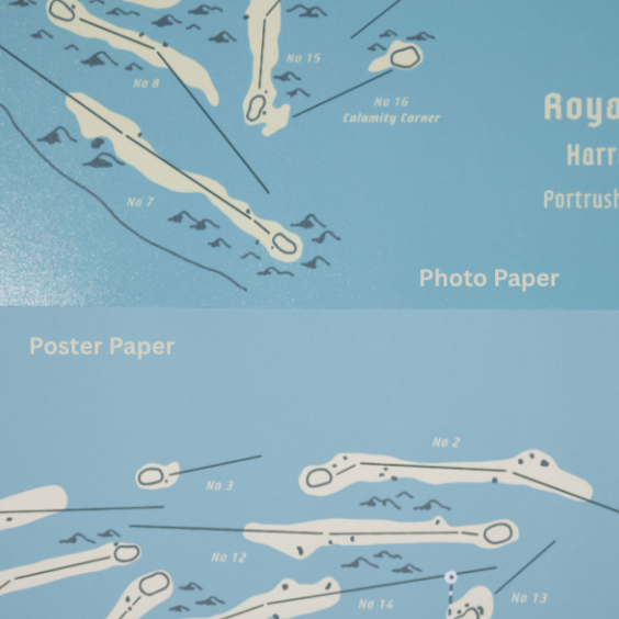 Royal Portrush Routing Map Poster