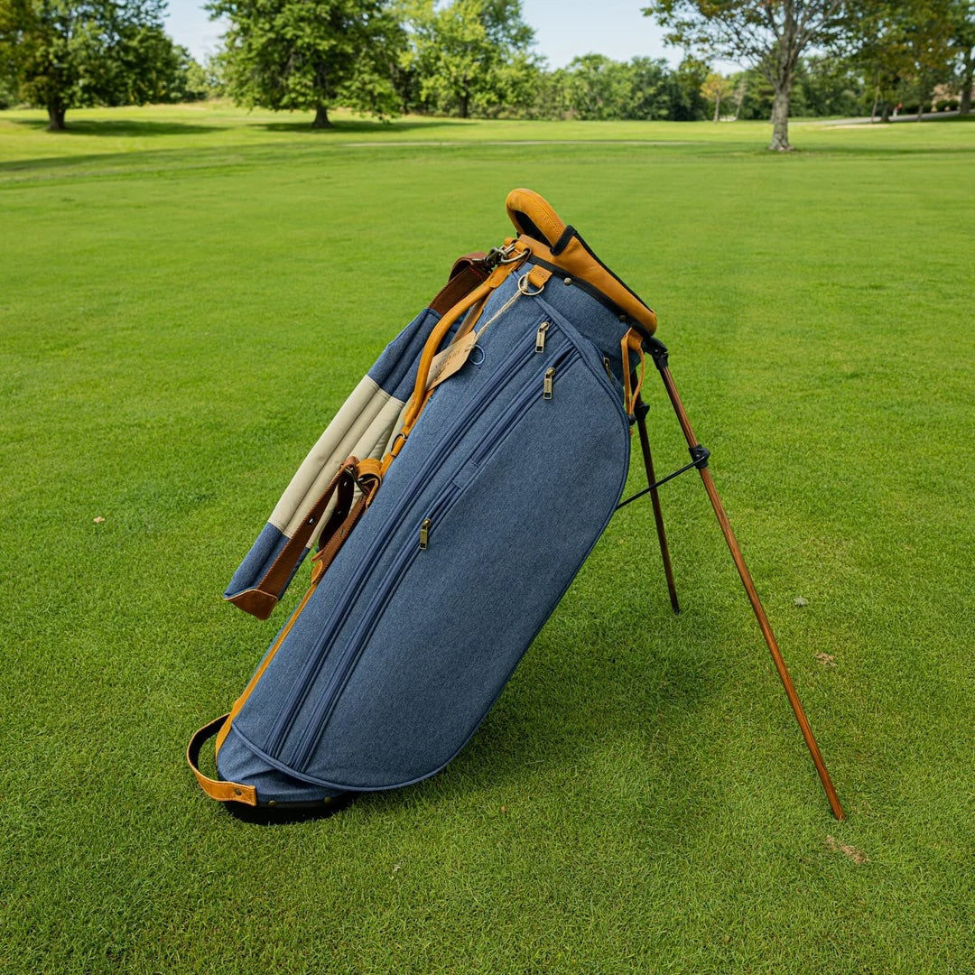 Fried Egg Golf Club & Shapland Rye Golf Bag 4.0 - Heathered Blue