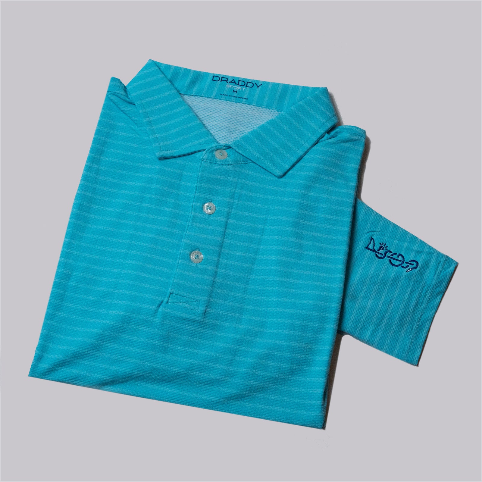 The Shotgun Start & Draddy Sport Cool T-Bone Polo - Biscayne