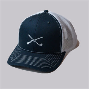 The Shotgun Start & Richardson Mesh Hat - White/Navy