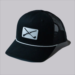 The Shotgun Start & Richardson Mesh Rope Hat - Black