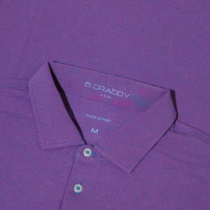 The Shotgun Start & B. Draddy Vin Pocket Polo - Indigo/Pink
