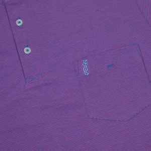 The Shotgun Start & B. Draddy Vin Pocket Polo - Indigo/Pink