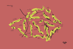 Shinnecock Hills Routing Map Poster