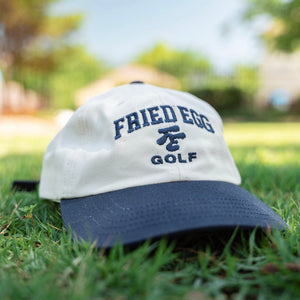 Fried Egg Golf & Sandlot Goods Cotton Twill Hat - Off White/Navy
