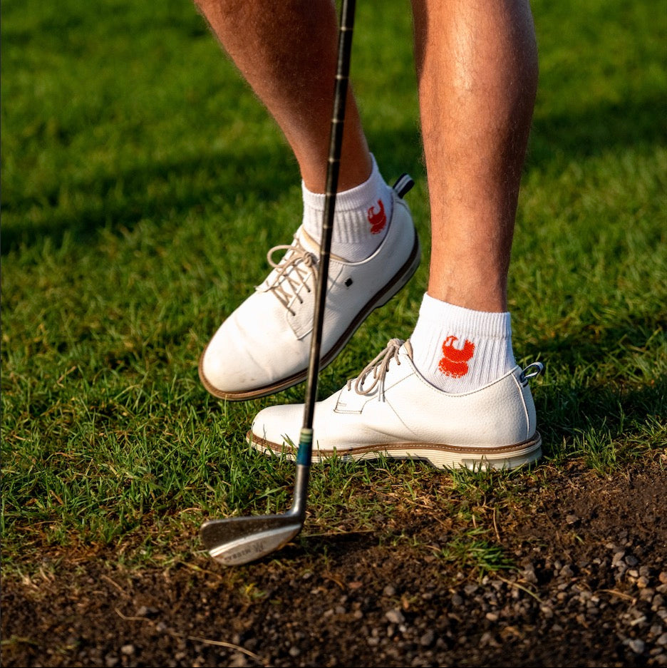 Fried Egg Golf Club & Del Campo Socks - White