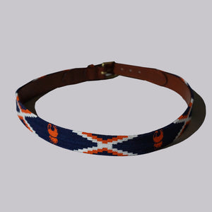 Fried Egg Golf Club and Smathers & Branson Needlepoint Belt - Navy/Orange