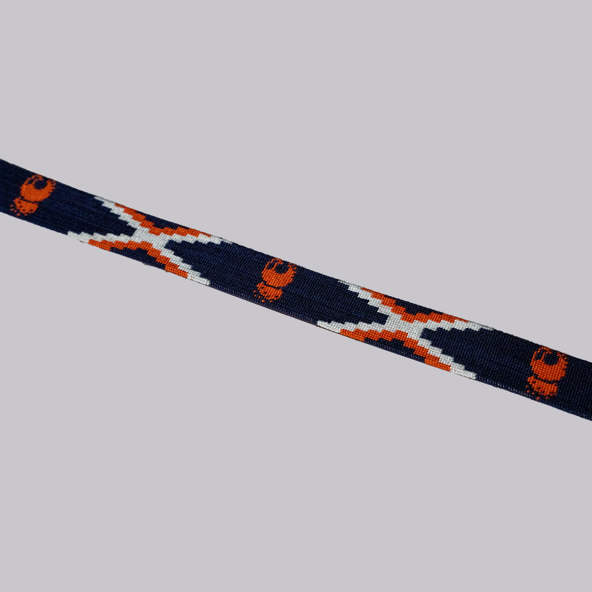 Fried Egg Golf Club and Smathers & Branson Needlepoint Belt - Navy/Orange